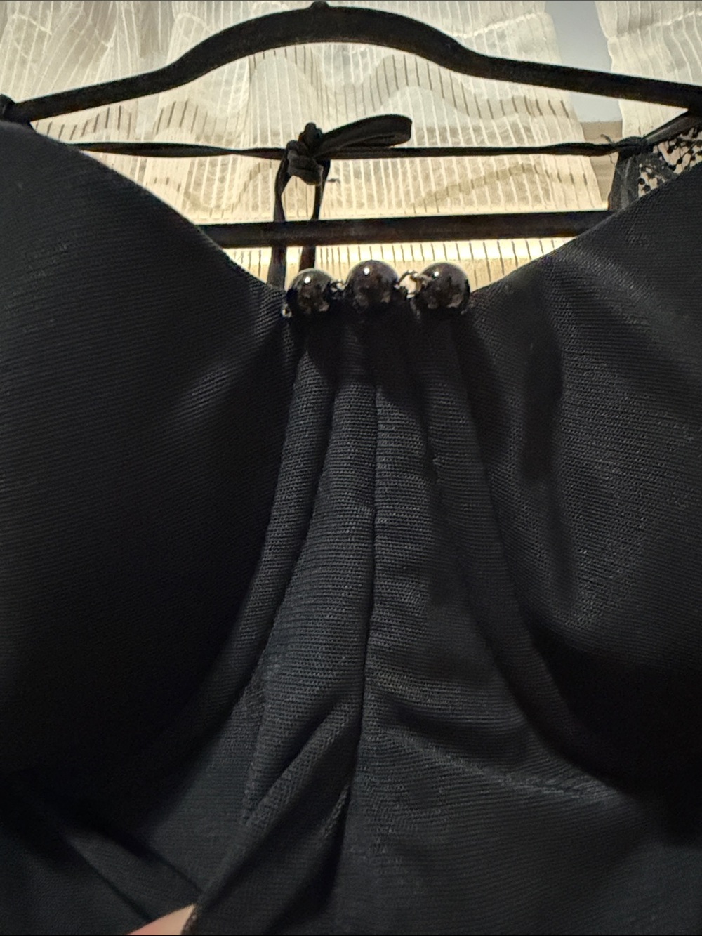 Oh Polly Black Beaded Long-Sleeve Bodycon Dress - Picture 3 of 3